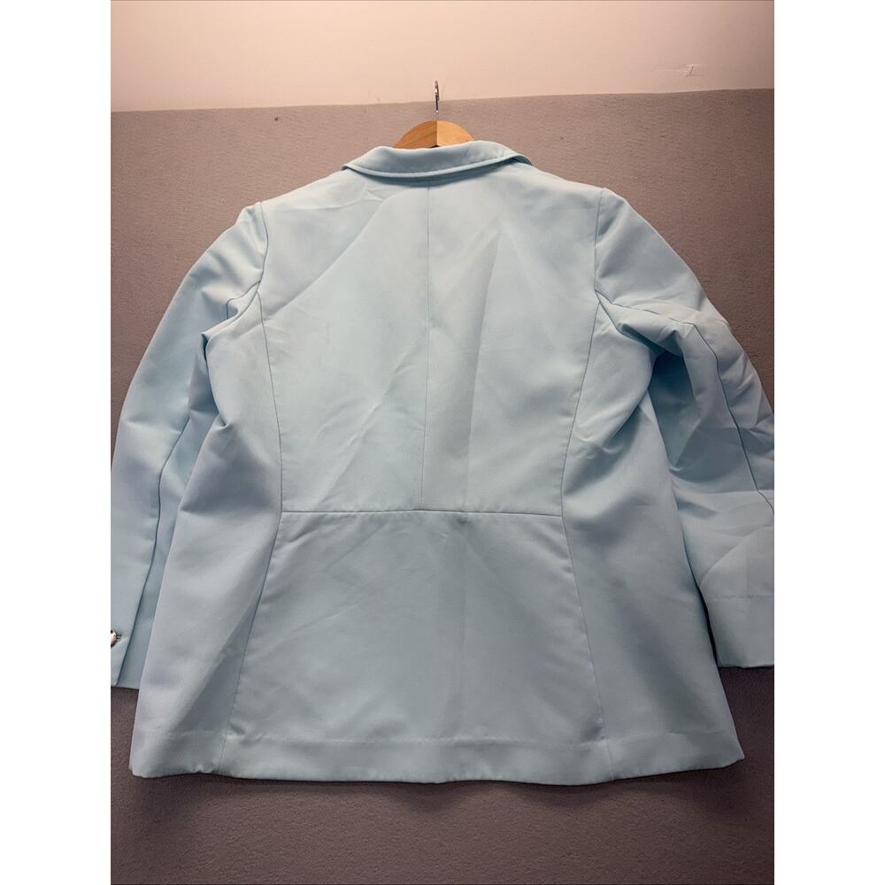 Anne Klein Womens XL Light Blue Double Breasted Blazer Jacket Career Office - Picture 8 of 8